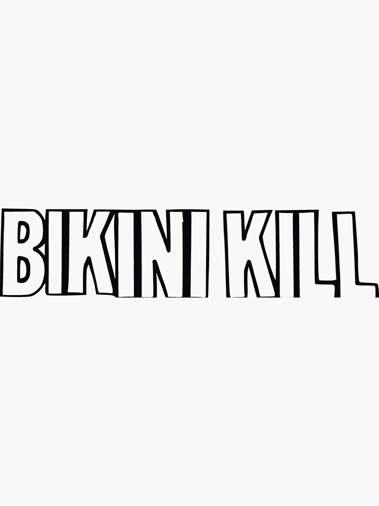 Bikini Kill Text Sticker Sticker For Sale By Morrowocon Redbubble