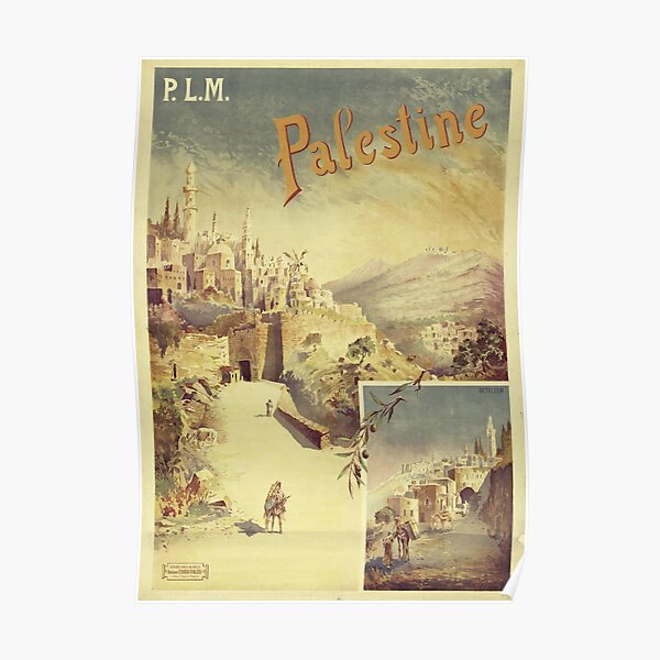 Póster Cartel de viaje vintage para visitar Palestina de Elderoak