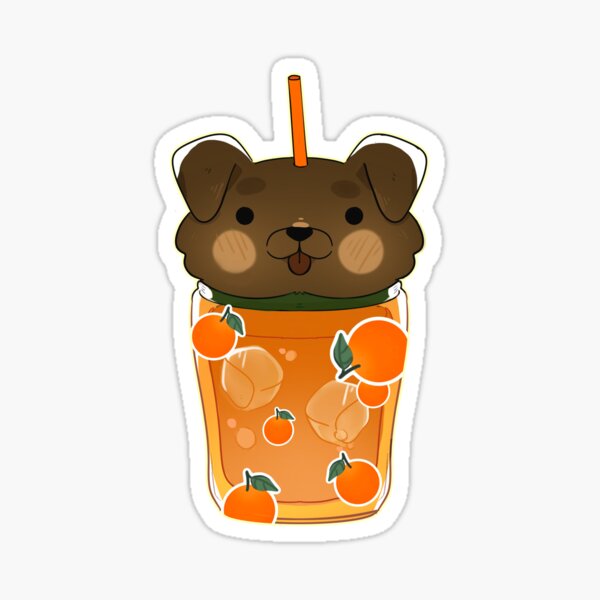 Orange Juice Sticker For Sale By Anzyme Redbubble