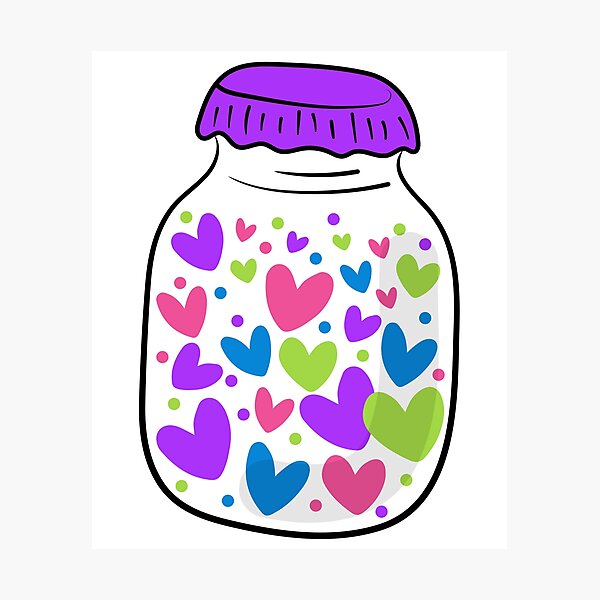 Jar Of Lovely Hearts Mason Jar With Love Hearts Cute Mason Jar With