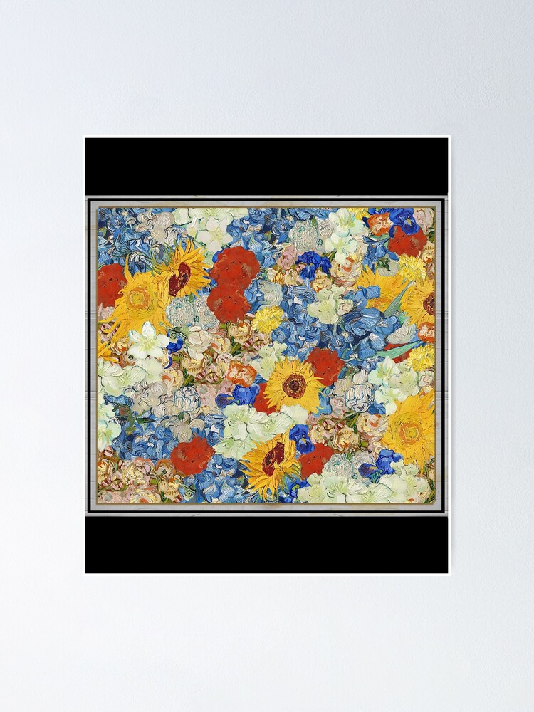 Van Gogh Flower Collage Poster For Sale By Michael Tee Redbubble