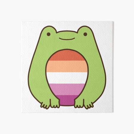 Lesbian Pride Flag Frog Stripe Art Board Print By Frogsinthedale