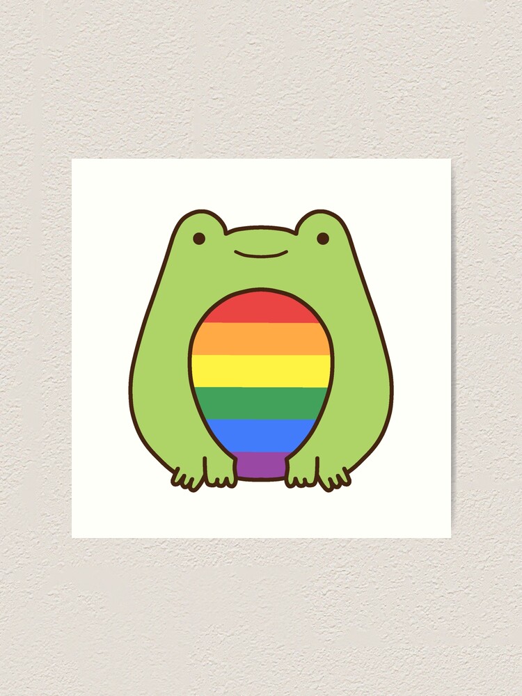 LGBTQIA Pride Flag Frog Art Print For Sale By FrogsInTheDale Redbubble