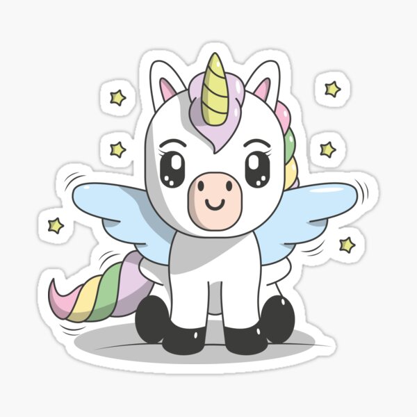 Cute Unicorn Sticker For Sale By WheelerDesign Redbubble