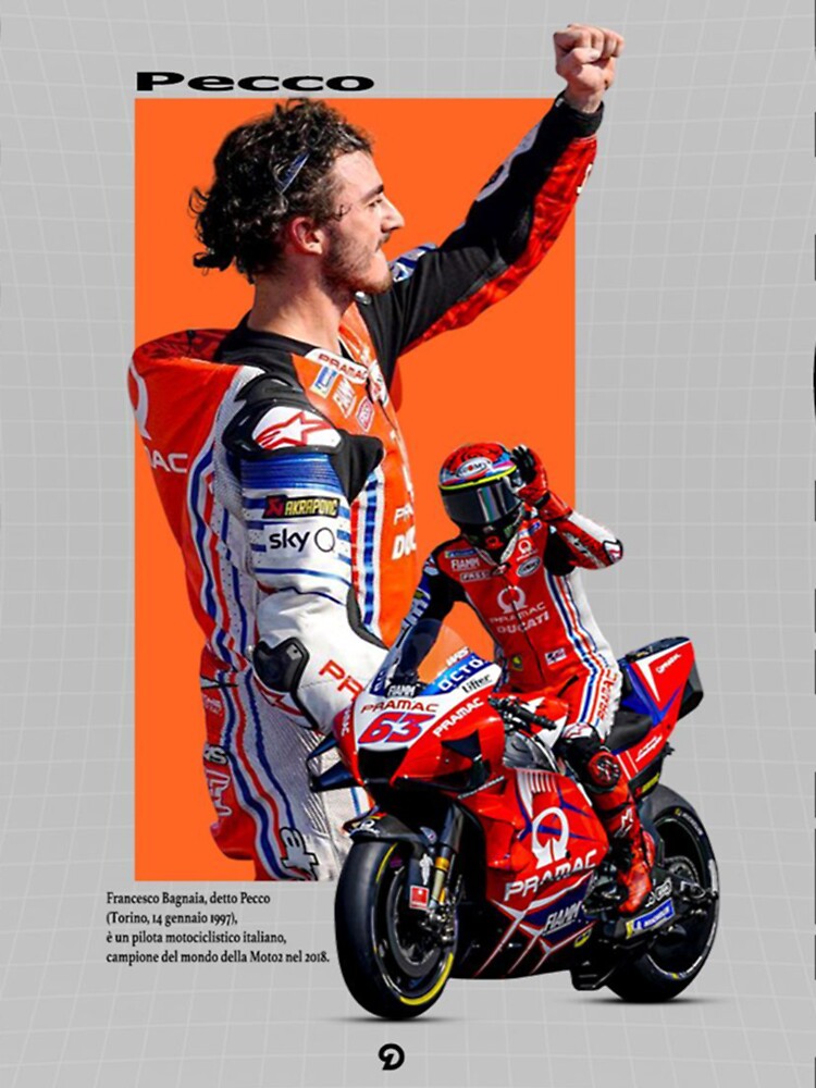 Number Francesco Bagnaia Sticker For Sale By Sagess Redbubble