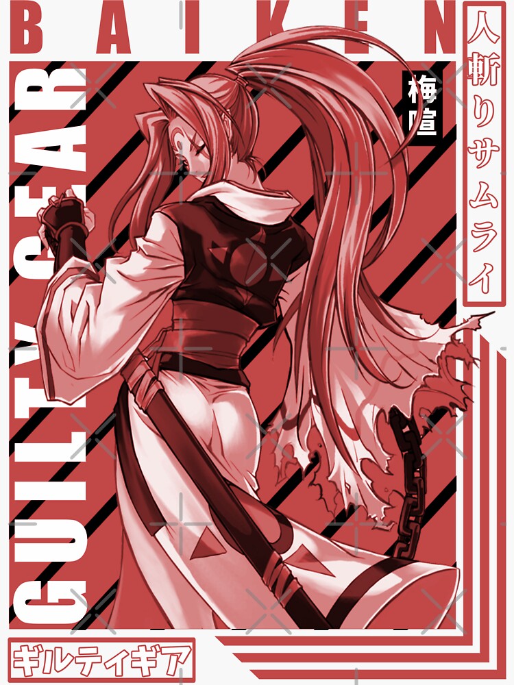 Baiken Guilty Gear Xrd Sticker For Sale By Nikmatulailu Redbubble