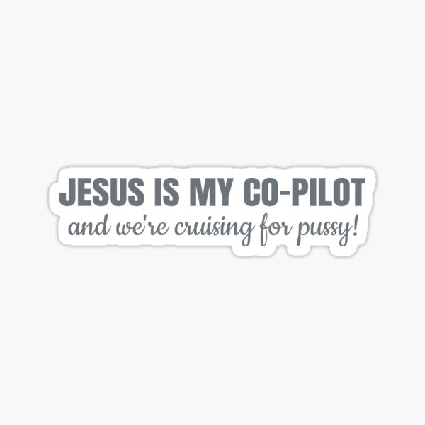 Jesus Is My Copilot Cruising Pussy Bumper License Plate License