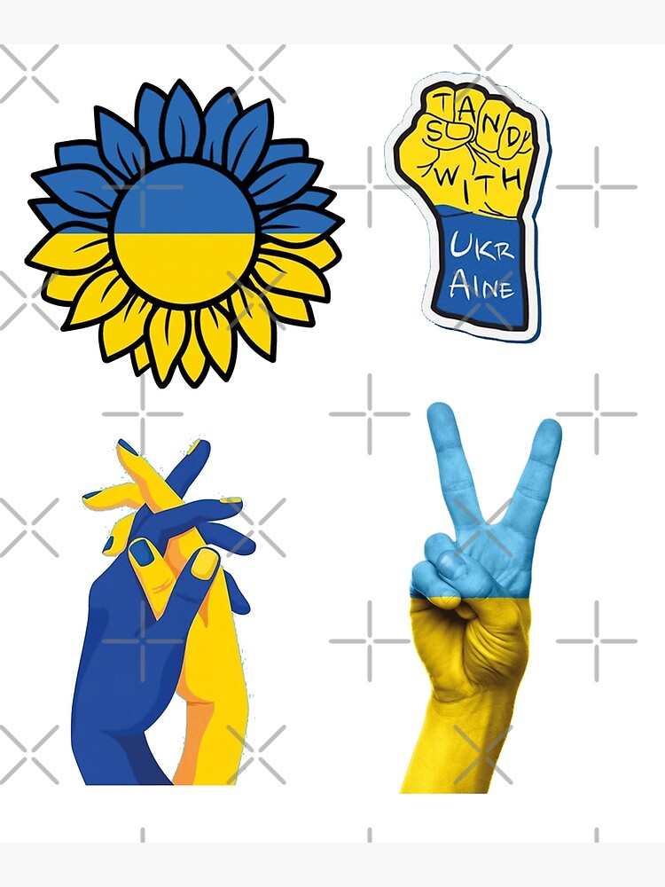 Ukraine Sticker Pack National Symbols Of Ukraine Poster For Sale By