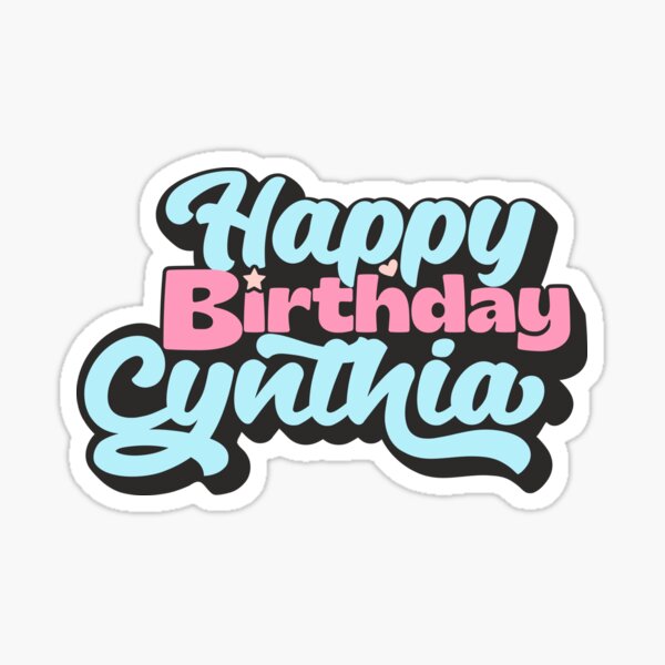 Happy Birthday Cynthia Gift For Cynthia Custom Gift Cynthia