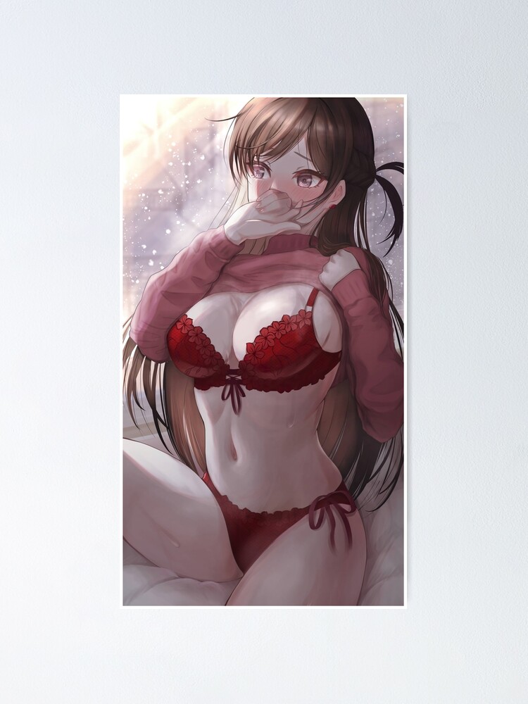 Chizuru Red Bikini Poster For Sale By Taniahagenes Redbubble