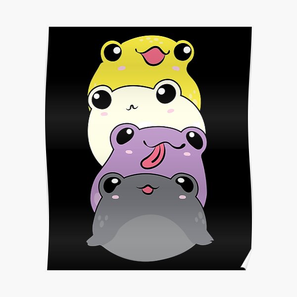 Nonbinary Pride Frog Cute Kawaii Aesthetic Frog Subtle Non Binary