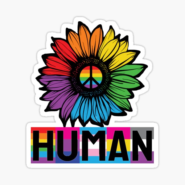 Human Sunflower Lgbt Flag Gay Pride Month Lgbtq Sticker For Sale By