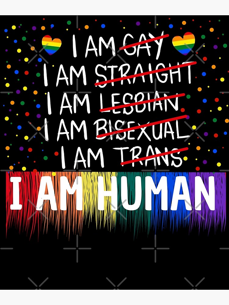 We Are All Human Pride Ally Lgbt Flag Gay Pride Month I Am Gay