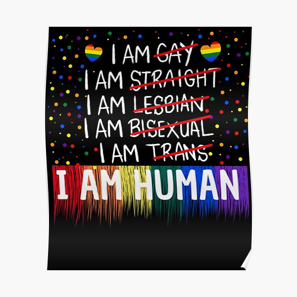 We Are All Human Pride Ally LGBT Flag Gay Pride Month I Am Gay