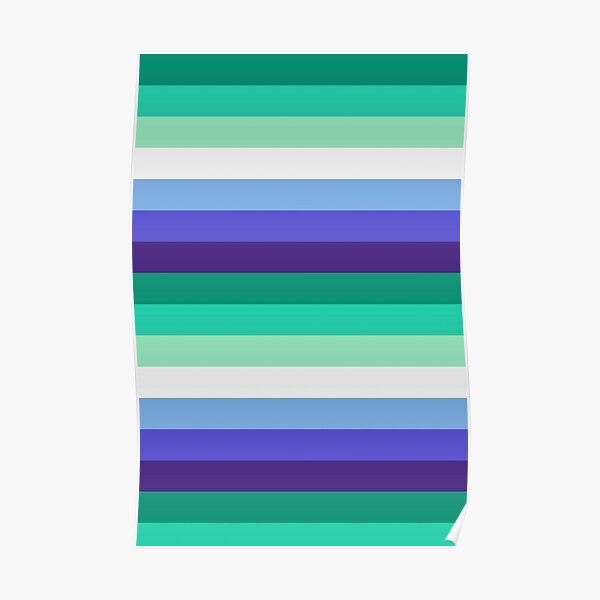 Trans Inclusive Gay Men S Pride Flag Striped Poster For Sale By