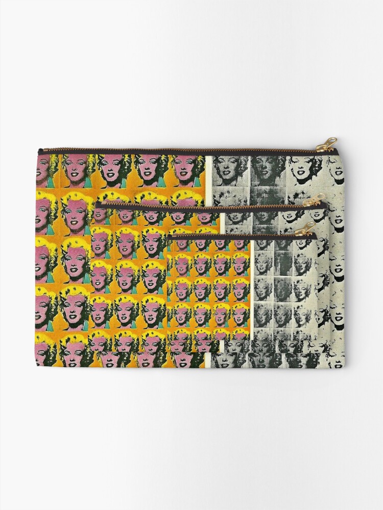 Marilyn Monroe Andy Warhol Marilyn Diptych Pop Art Zipper Pouch By