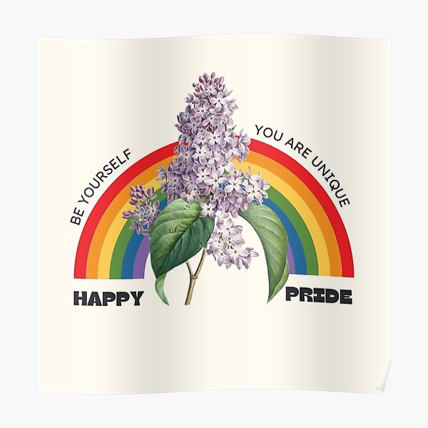 Lilac Rainbow Pride Poster For Sale By Mads N Sade Redbubble