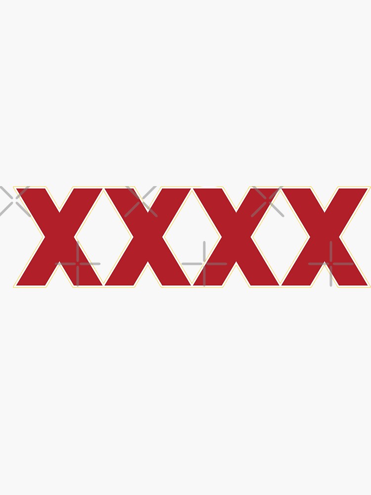 Xxxx Red Merch Sticker For Sale By Ninuci Redbubble