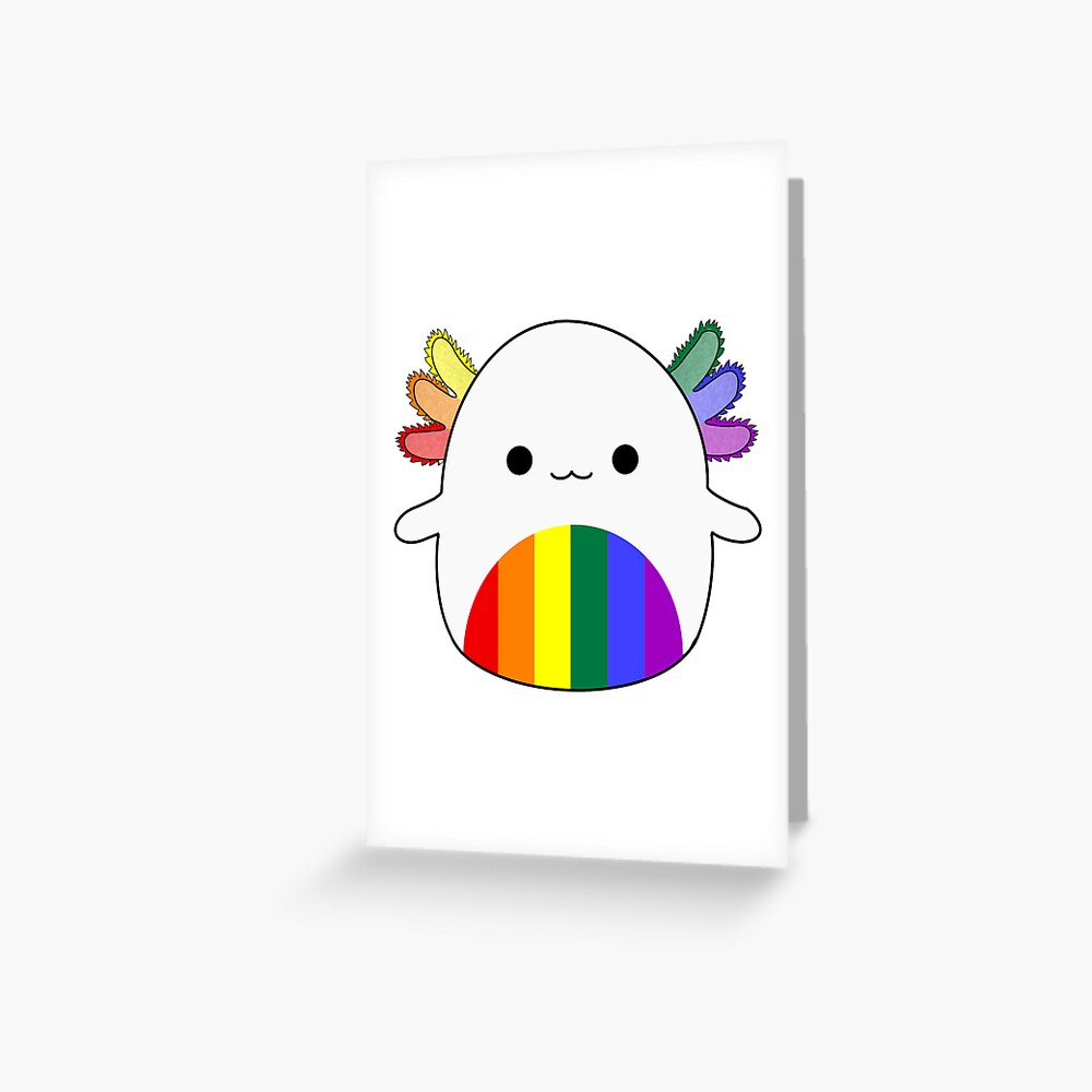 Gay Pride Axolotl Squishmallow Greeting Card For Sale By