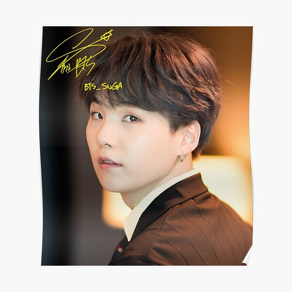 Bts Suga Min Yoon Gi Poster For Sale By Swanfordesigns Redbubble