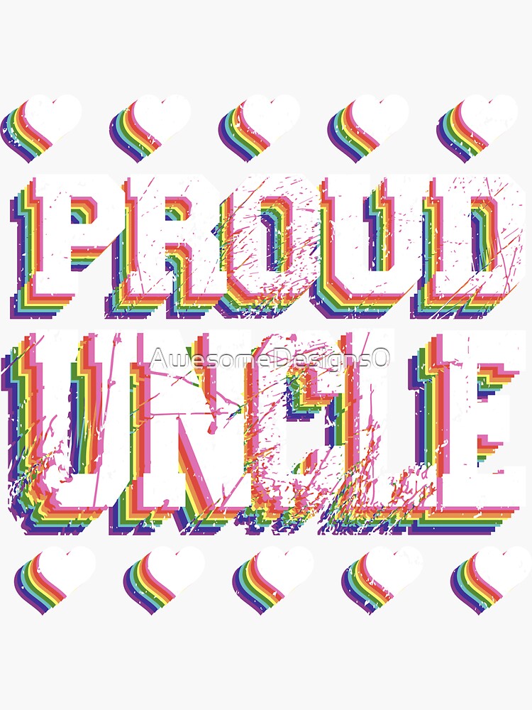 Retro Gay Pride Proud Uncle Lgbt Uncle Pride Month Sticker For Sale