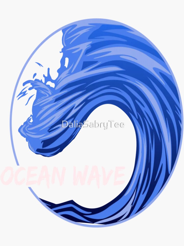 Ocean Wave Sticker For Sale By DaliaSabryTee Redbubble