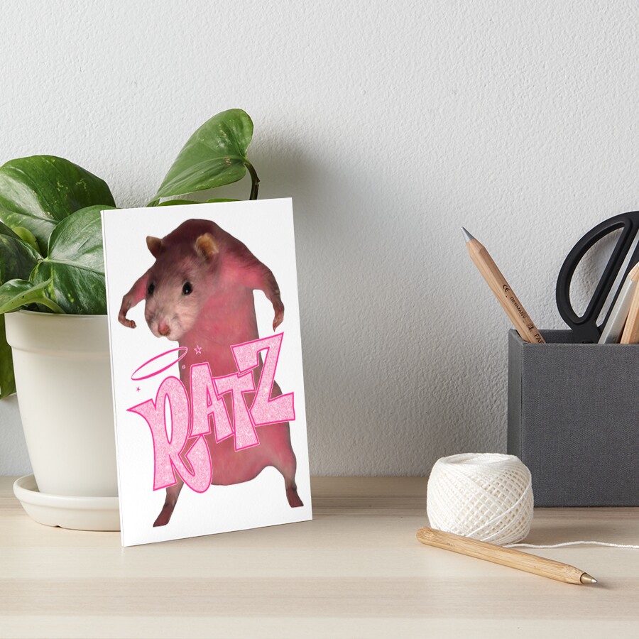 Hq Pink Rat Ratz Meme Art Board Print For Sale By Fomodesigns Redbubble