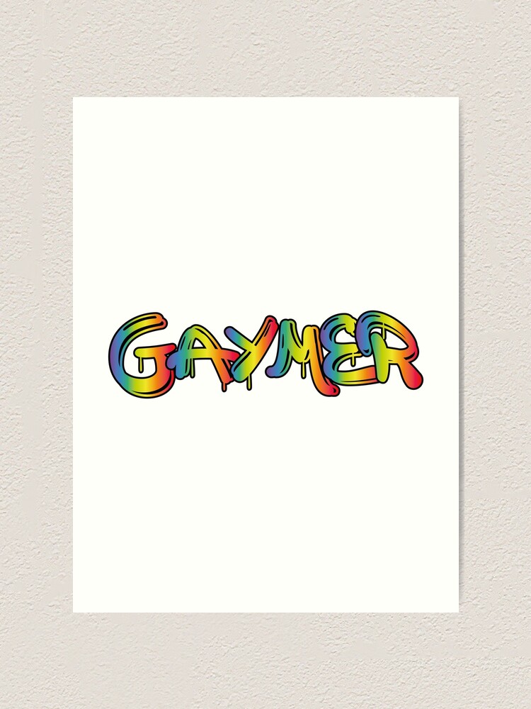 Gaymer Gay Pride Flag LGBT Gamer LGBTQ Gaming Rainbow Gift Art Print