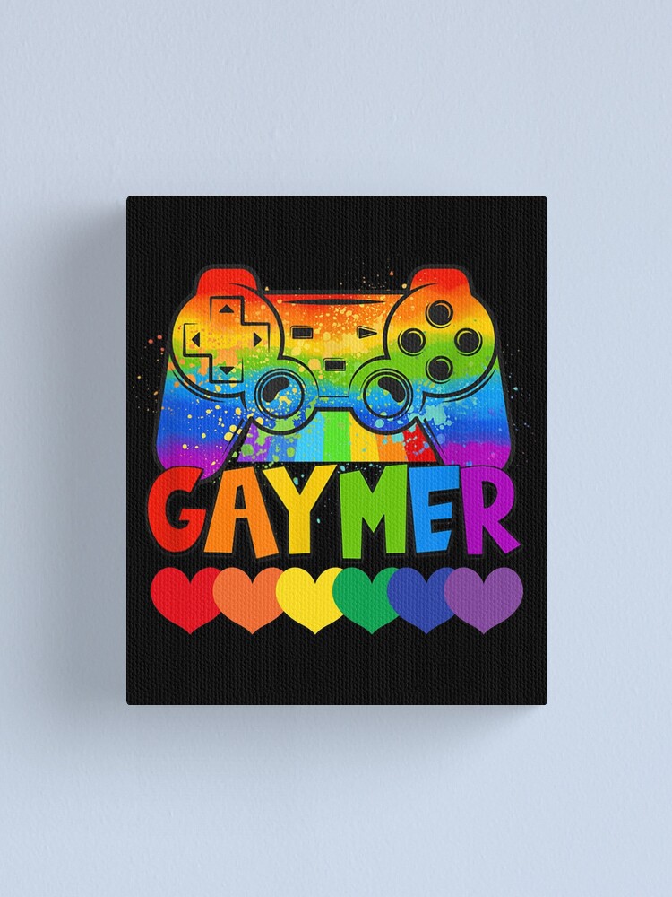 Gaymer Gay Pride Flag Lgbt Gamer Lgbtq Gaming Gamepad Canvas Print