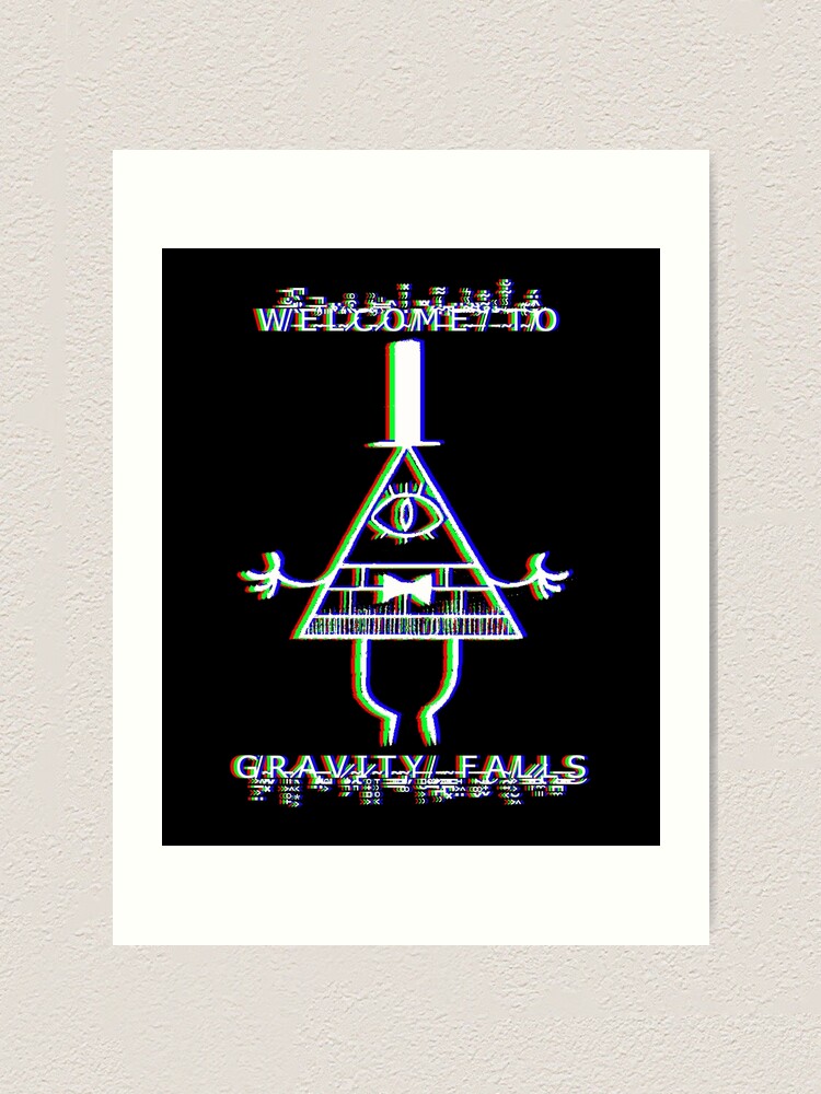 Bill Cipher Welcome To Gravity Falls Anaglyph Art Print For Sale