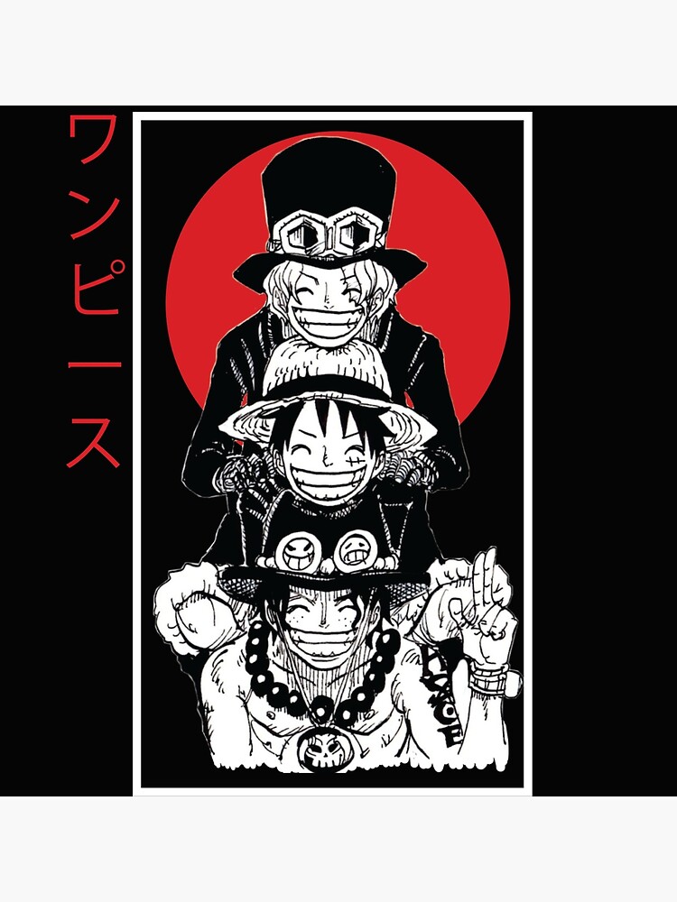 One Piece Luffy Ace Sabo Poster For Sale By Fawasticker Redbubble