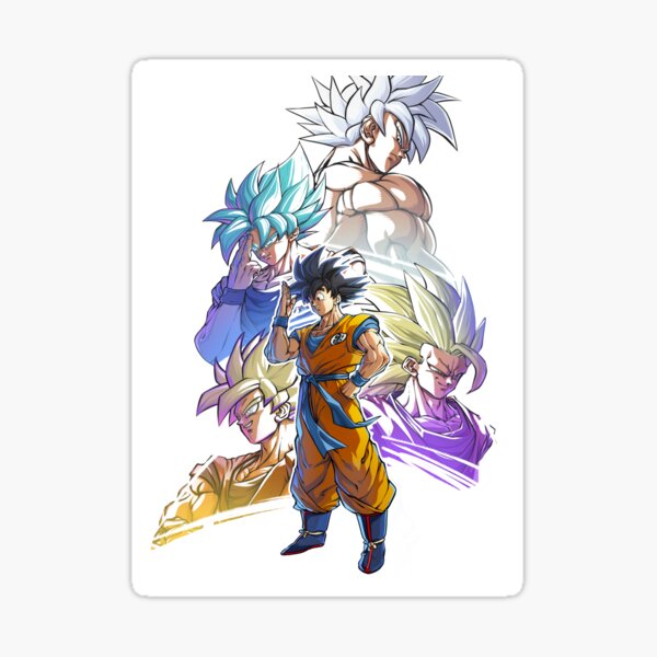 Goku Super Saiyan Evolution Sticker For Sale By Ariesmugold Redbubble