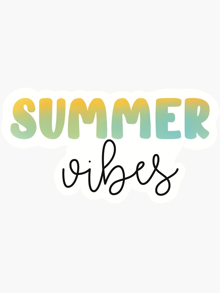 Summer Vibes Sticker Art Sticker For Sale By Missile Redbubble