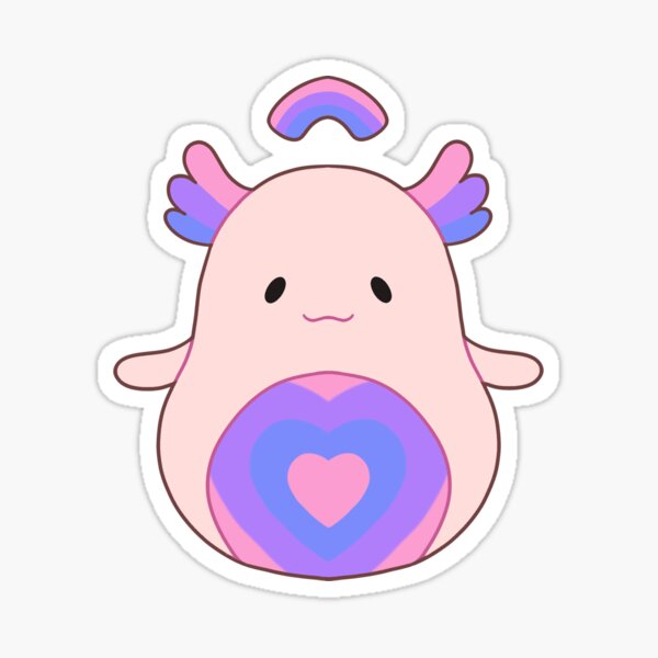 Pride Squishmallow Bisexual Flag Archie Axolotl Sticker For Sale By