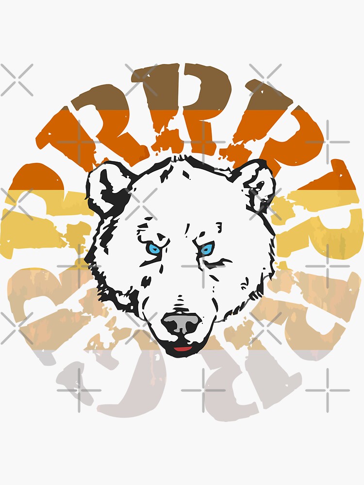 Grrr Woof Gay Polar Bear Pride Flag Sticker For Sale By Bearlust