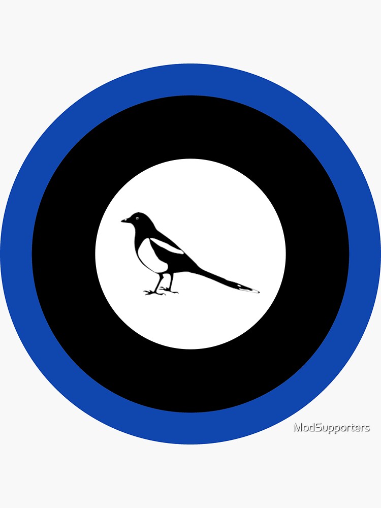 Magpies Retro Mod Roundel Sticker For Sale By Modsupporters Redbubble