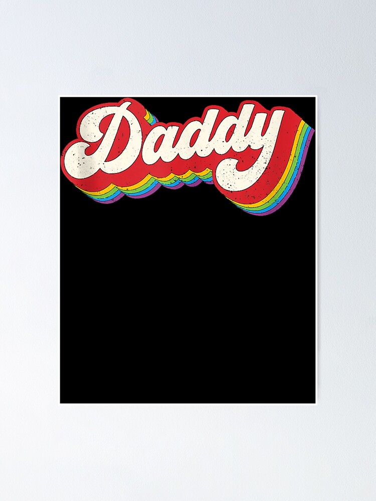 Daddy Gay Pride Month LGBTQ Fathers Day Flag Retro Tank Top Poster