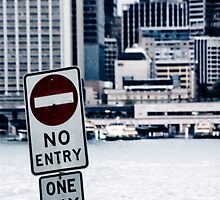 Urban Signs - No Entry by Sarah Moore