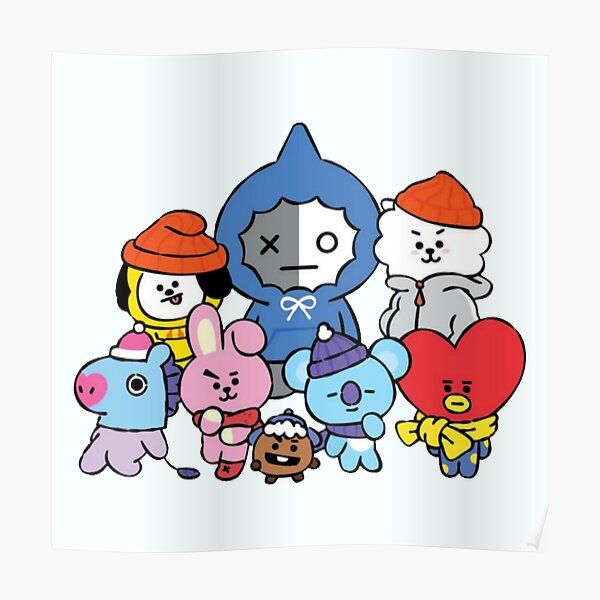 BT21 Cute Babies Swag Team Poster For Sale By JeonDaisy Redbubble