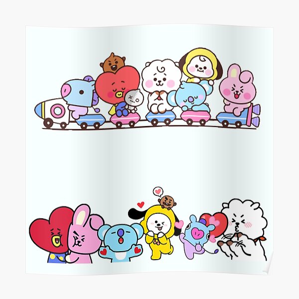 BT21 Cute Babies Lovable Poster For Sale By JeonDaisy Redbubble