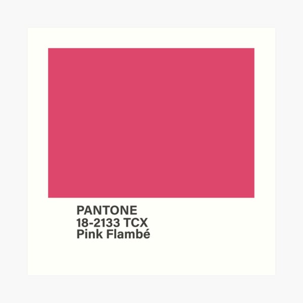 pantone 18 2133 TCX Pink Flambé Pink Flambe Art Print for Sale by