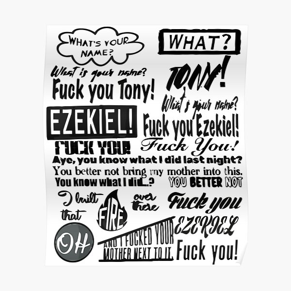 Fuck You Tony Poster For Sale By Spyntas Redbubble