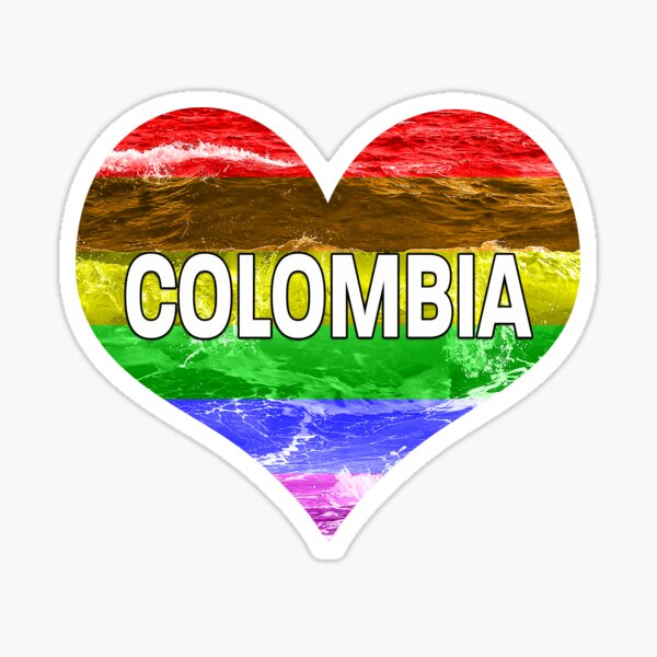 Colombia Gay Pride Heart Sticker For Sale By Magartes Redbubble