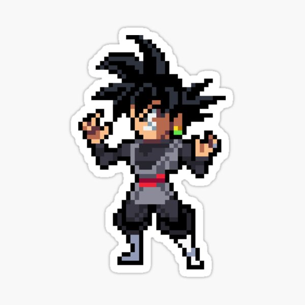 Goku Black Base HQ Pixel Edition Sticker For Sale By Adventfan