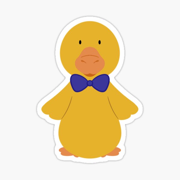 Duckling With Bow Tie Sticker For Sale By Purpleheeler Redbubble