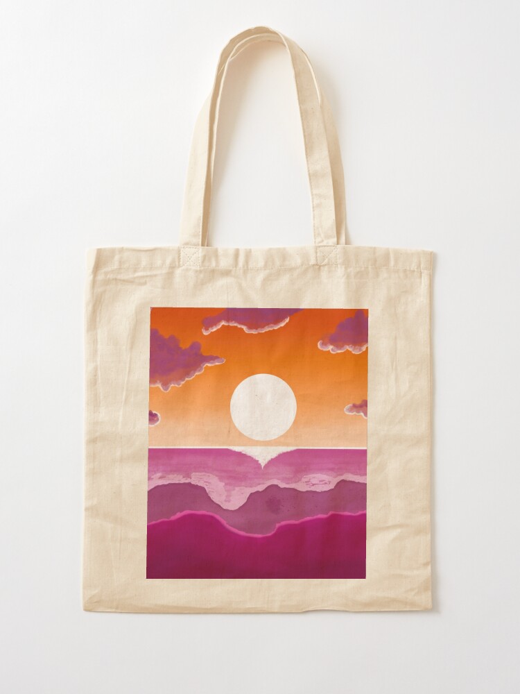 Subtle Stealth Lesbian Sunset Flag Subtle Lgbt Flag Design Tote Bag