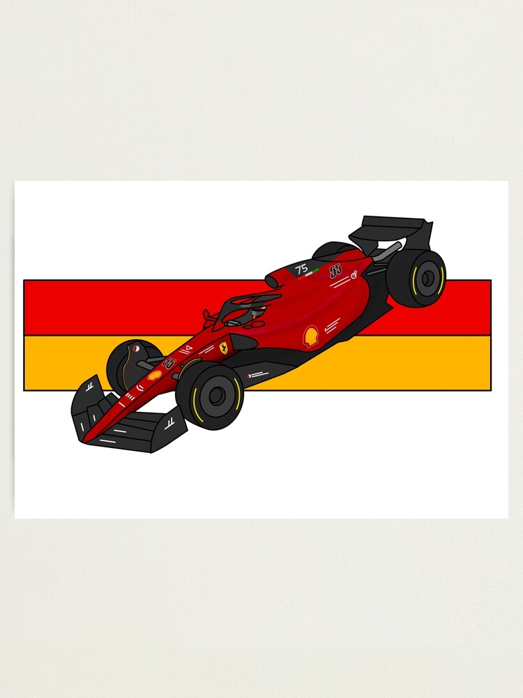 Carlos Sainz Ferrari Formula One Race Car With Spanish Colours