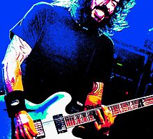 Dave Grohl - Black Rocking Out Colour by rikovski