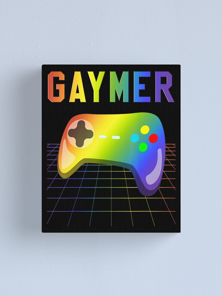 Gaymer Gamer Gay Pride Month Lgbt Rainbow Pride Flag Canvas Print For