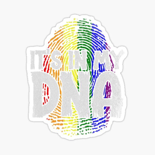 Its In My Dna Rainbow Flag Fingerprint Gay Pride Month Lgbt Sticker